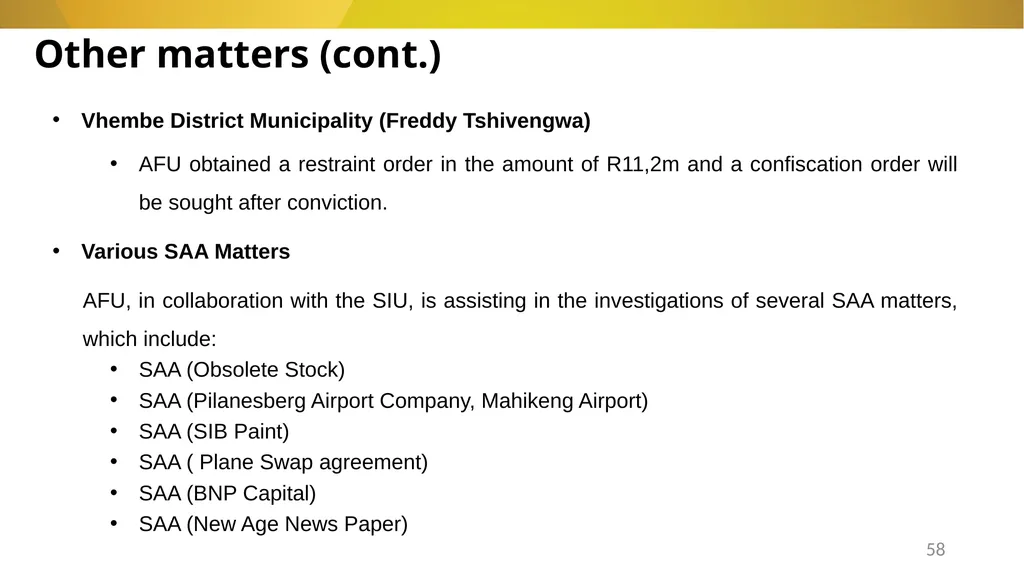 20 November 2024 SIU REFERRALS TO NPA PRESENTATION - slide 58 of 60