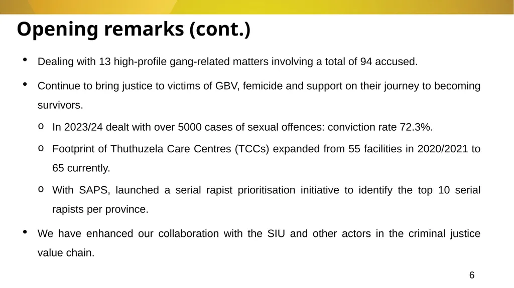 20 November 2024 SIU REFERRALS TO NPA PRESENTATION - slide 6 of 60