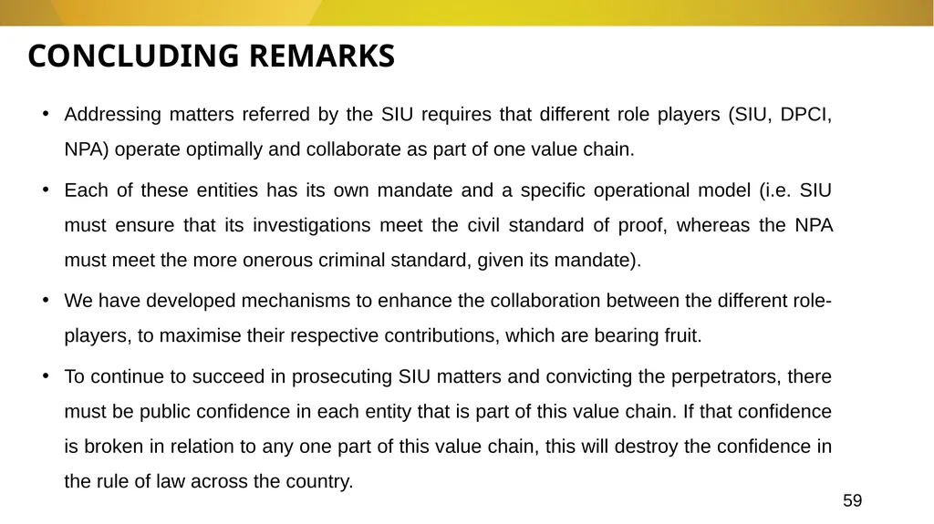 20 November 2024 SIU REFERRALS TO NPA PRESENTATION - slide 59 of 60