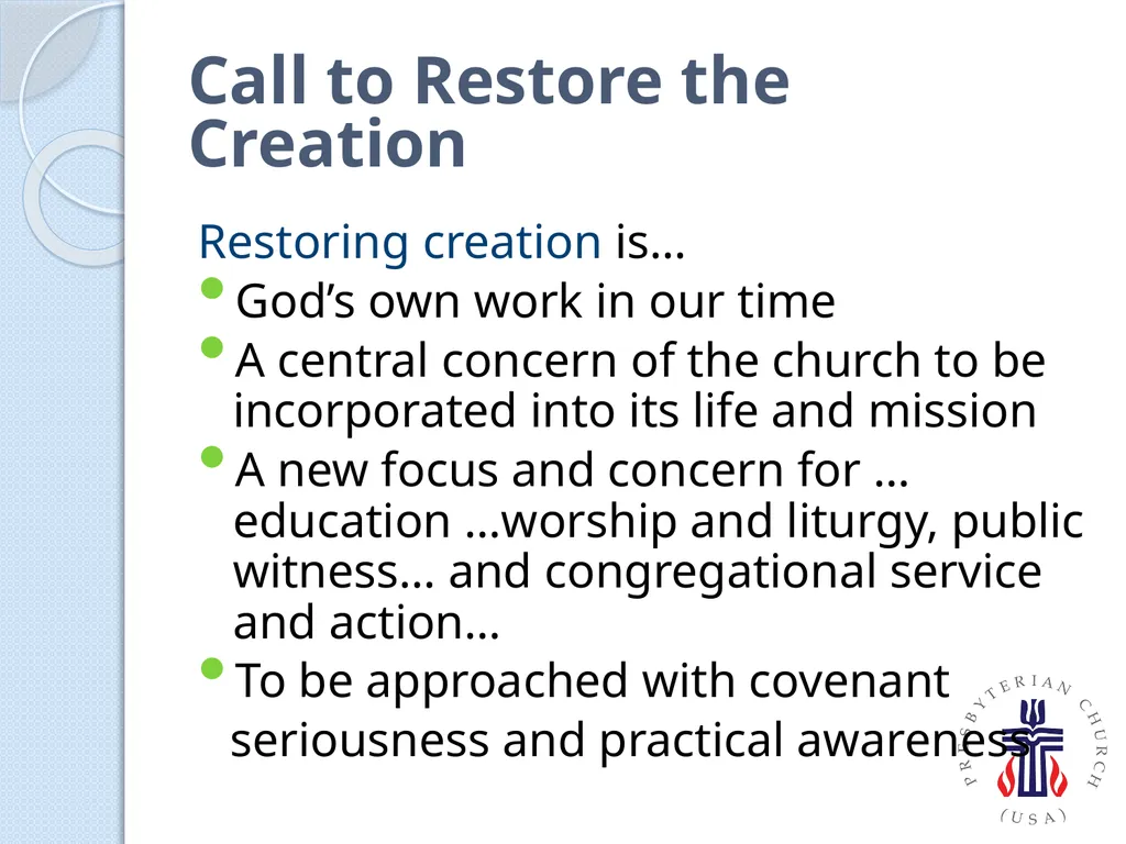 PC(USA) Environmental Ministries - slide 9 of 34