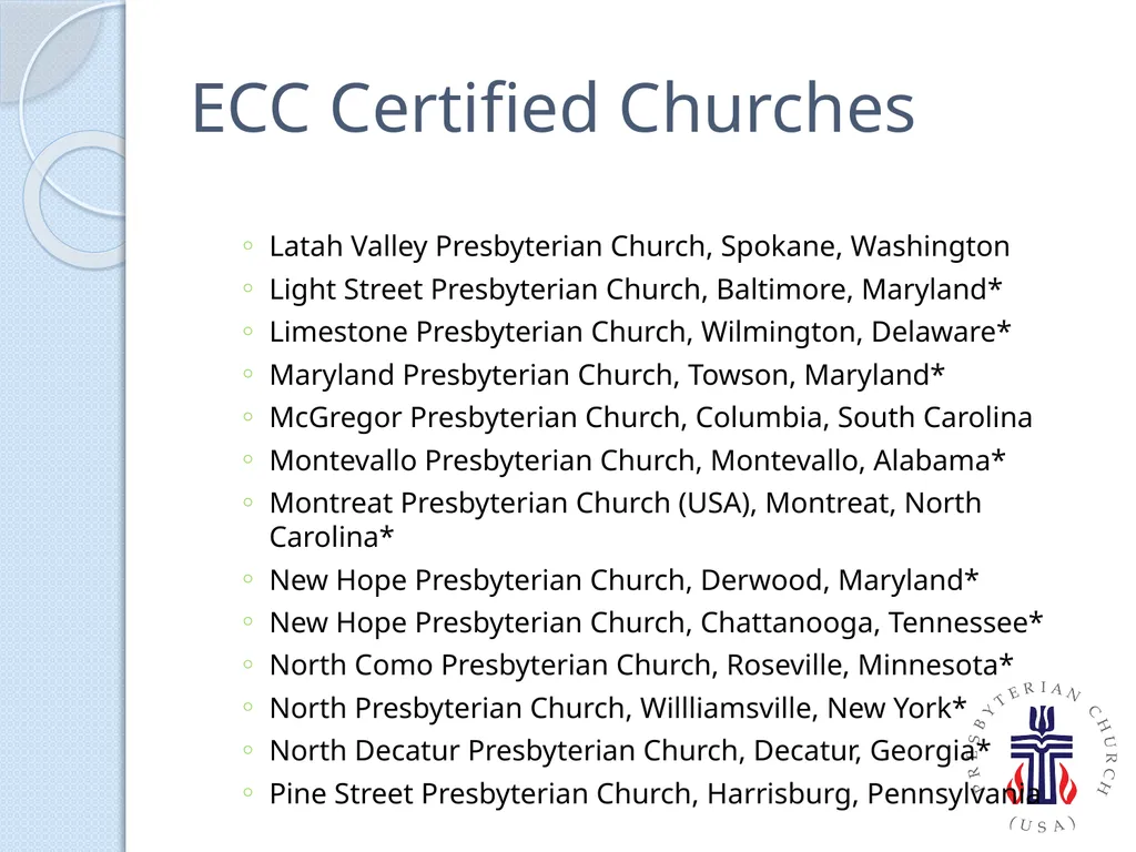 PC(USA) Environmental Ministries - slide 21 of 34