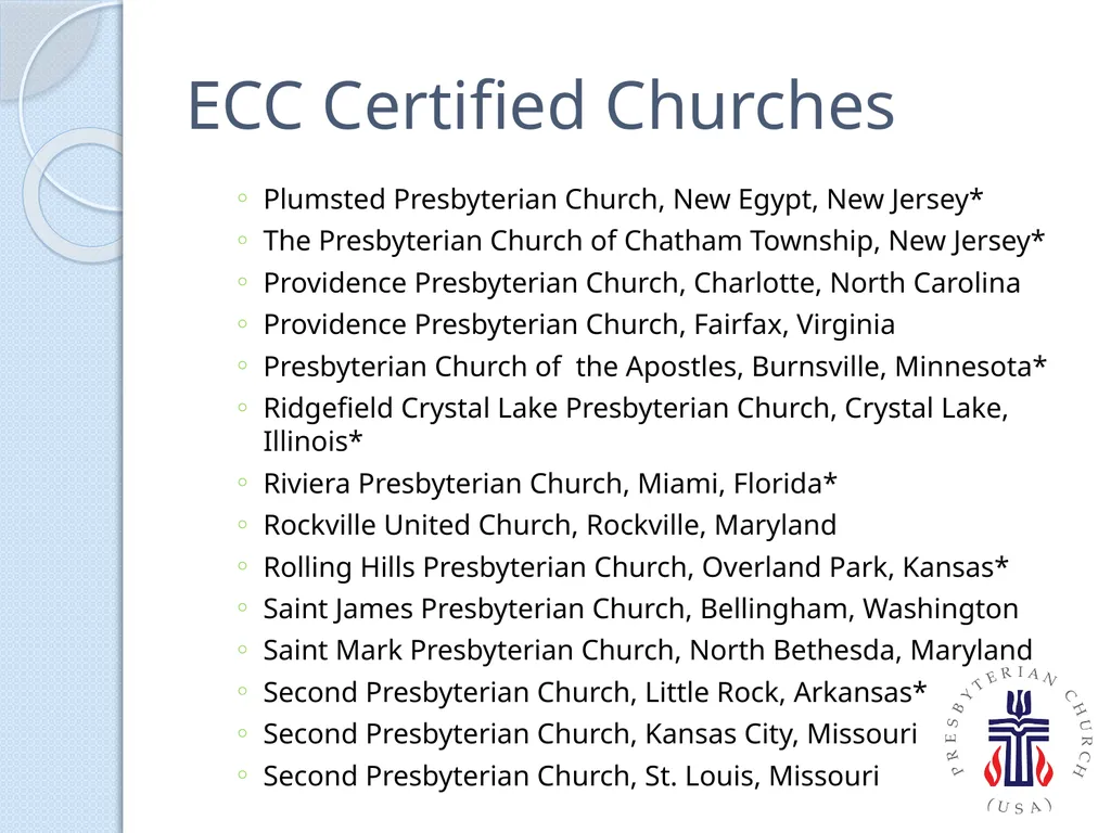 PC(USA) Environmental Ministries - slide 22 of 34