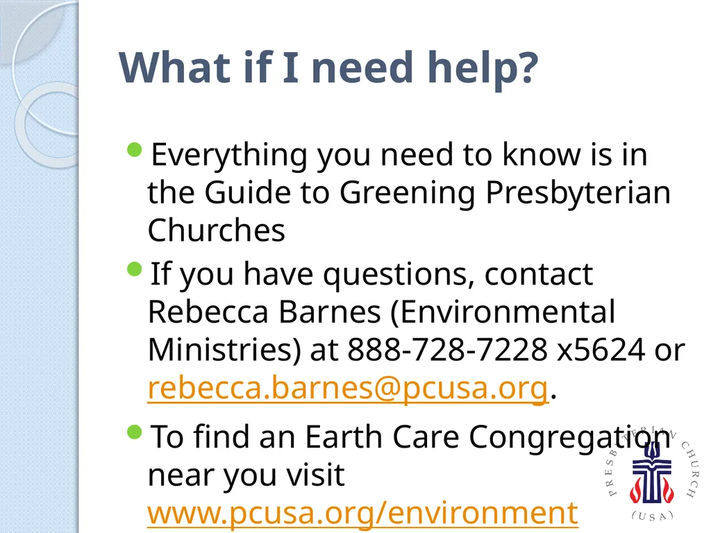 PC(USA) Environmental Ministries - slide 34 of 34