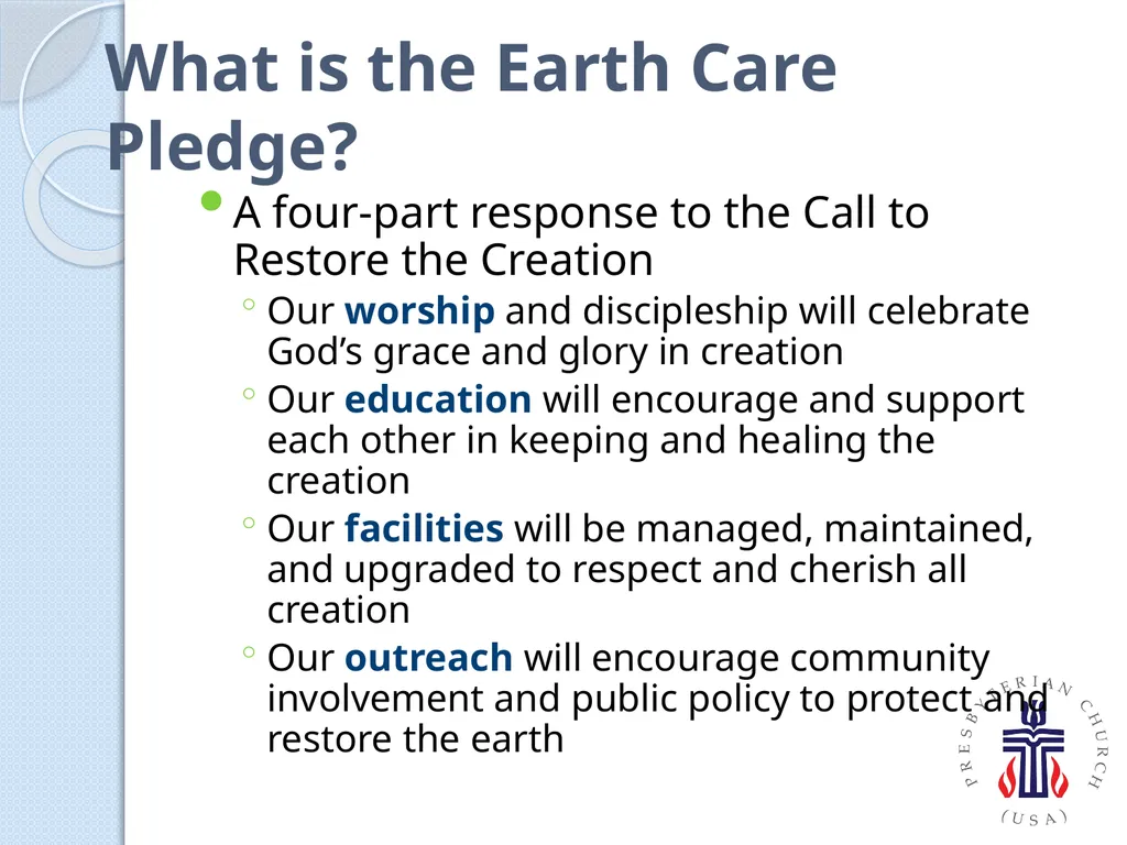 PC(USA) Environmental Ministries - slide 11 of 34