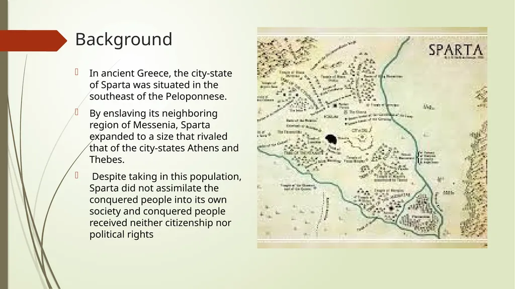 Sport and Society in Sparta Background In ancient - slide 2 of 11