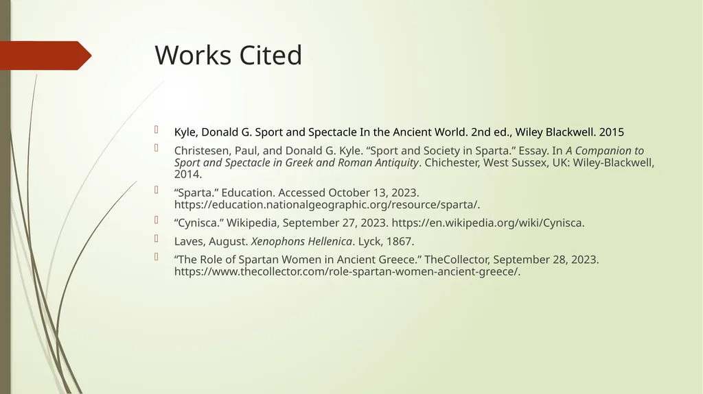 Sport and Society in Sparta Background In ancient - slide 11 of 11