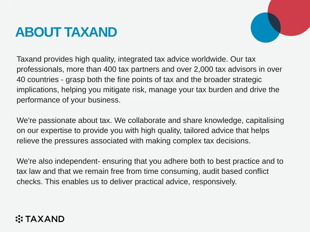 The Permanent Establishment Concept Taxand Asia - slide 67 of 68
