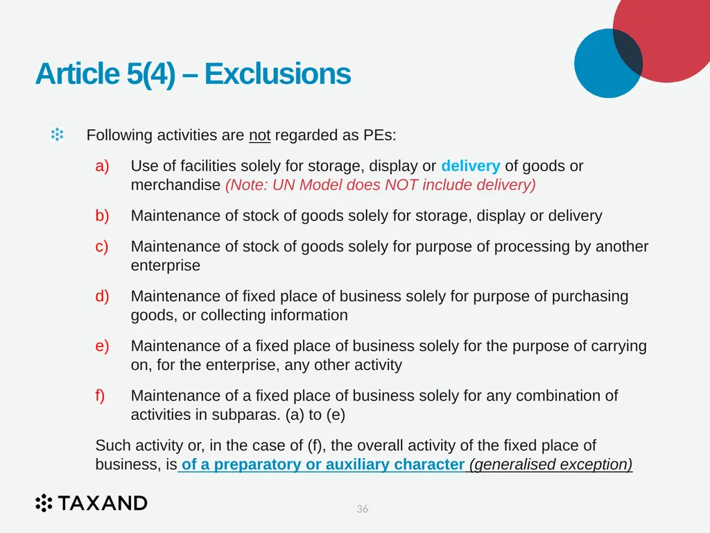 The Permanent Establishment Concept Taxand Asia - slide 36 of 68