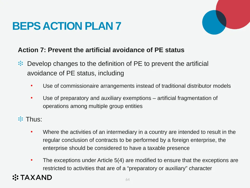 The Permanent Establishment Concept Taxand Asia - slide 64 of 68