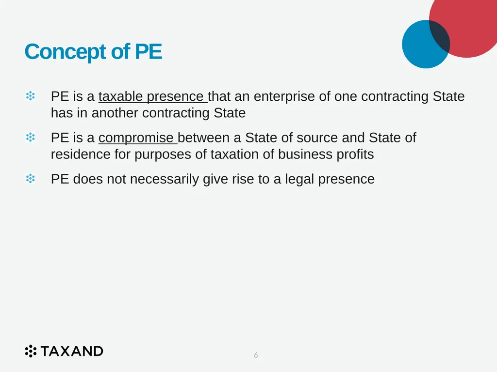 The Permanent Establishment Concept Taxand Asia - slide 6 of 68