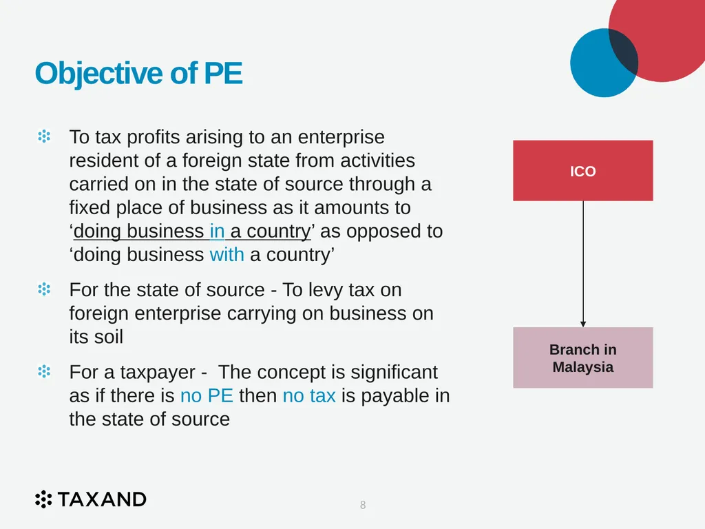 The Permanent Establishment Concept Taxand Asia - slide 8 of 68