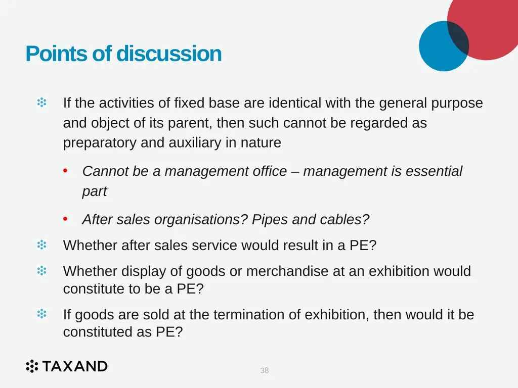 The Permanent Establishment Concept Taxand Asia - slide 38 of 68