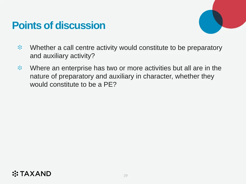 The Permanent Establishment Concept Taxand Asia - slide 39 of 68