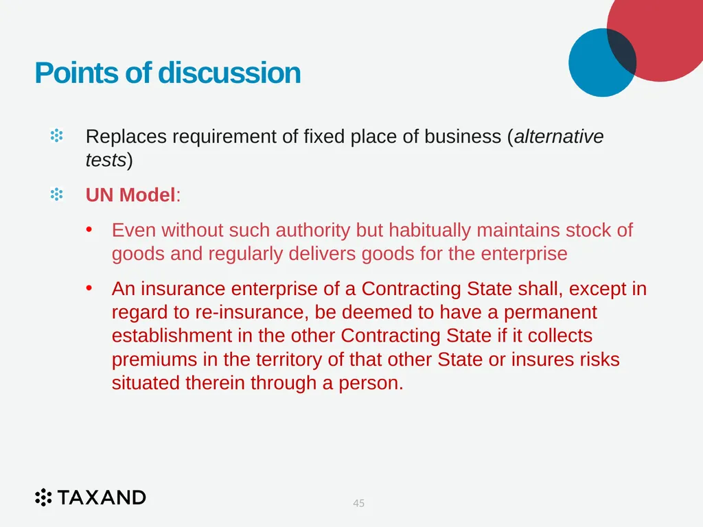 The Permanent Establishment Concept Taxand Asia - slide 45 of 68