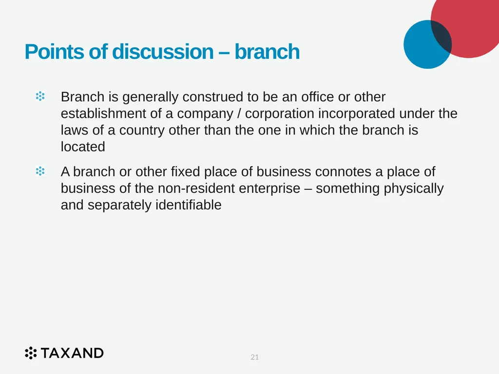 The Permanent Establishment Concept Taxand Asia - slide 21 of 68