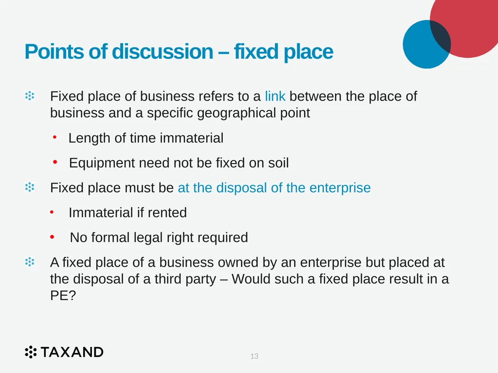 The Permanent Establishment Concept Taxand Asia - slide 13 of 68