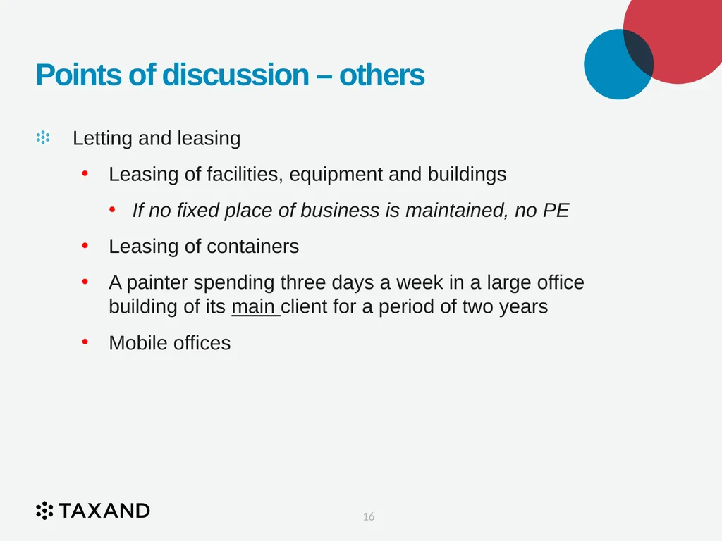 The Permanent Establishment Concept Taxand Asia - slide 16 of 68