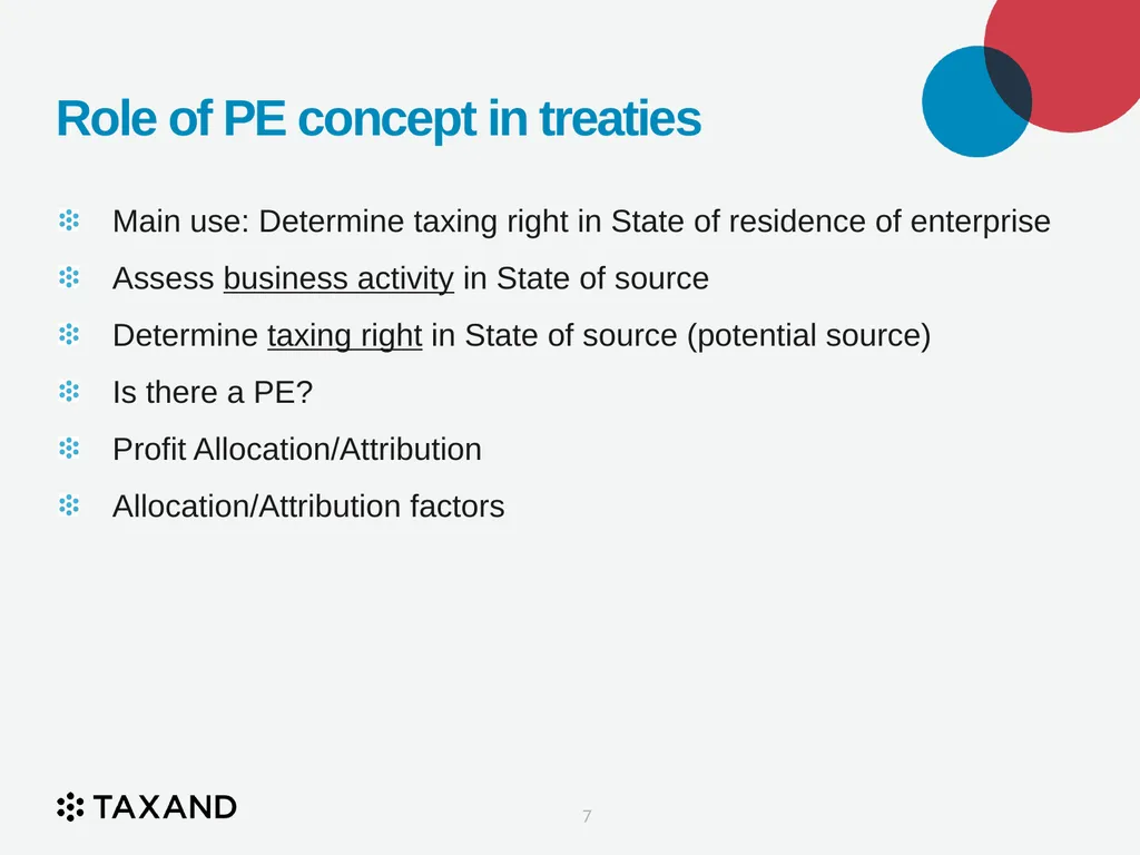 The Permanent Establishment Concept Taxand Asia - slide 7 of 68