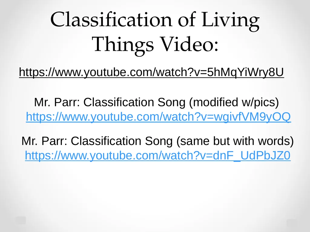 Classification Essential Question: How do - slide 13 of 43