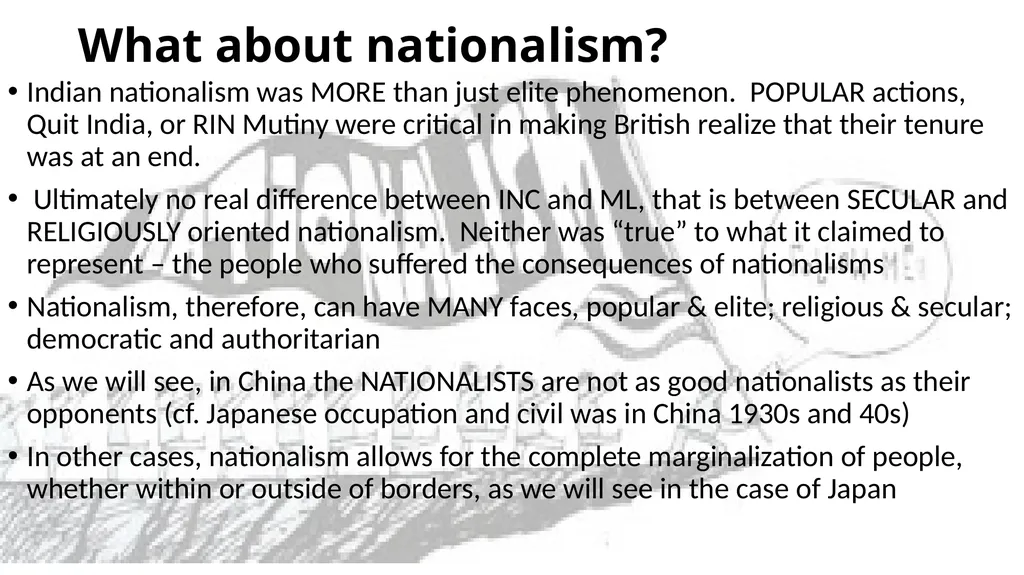 Part III: Consequences of Nationalism (1) Start - slide 13 of 13