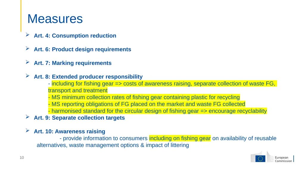 Single-Use Plastics Directive (EU) 2019/904 Free - slide 10 of 20