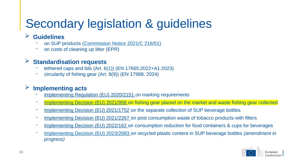 Single-Use Plastics Directive (EU) 2019/904 Free - slide 16 of 20
