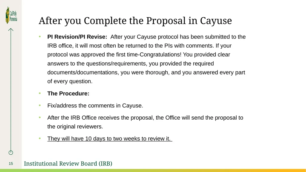 --- Cayuse Protocol Walkthrough ---- Presented by - slide 15 of 19