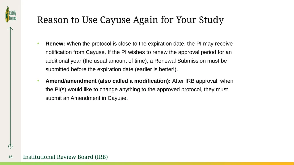 --- Cayuse Protocol Walkthrough ---- Presented by - slide 16 of 19