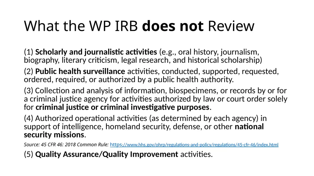 WELCOME IRB Basics for Students Kate Boschert - slide 5 of 27