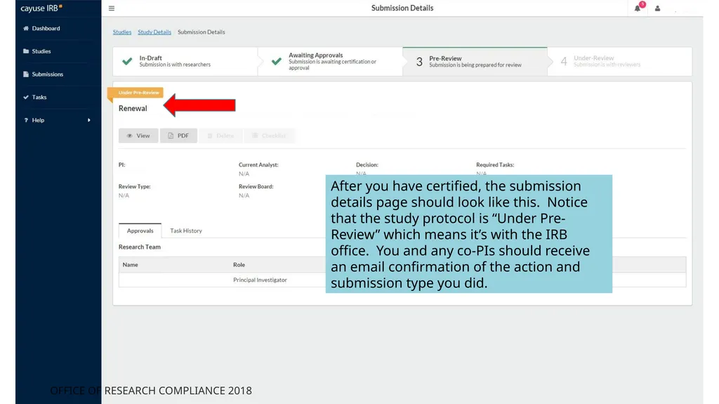 How to Submit Additional Study Submissions - slide 11 of 13