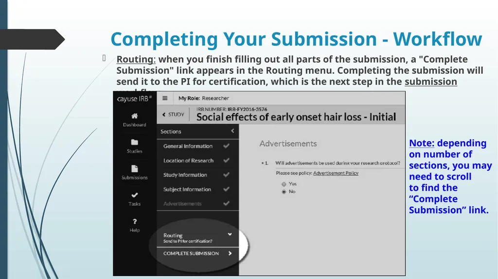 Cayuse IRB Training Sharla Miles, M.Ed., CIP - slide 16 of 27