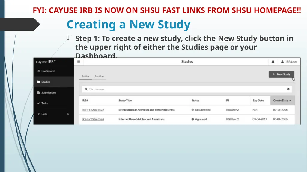 Cayuse IRB Training Sharla Miles, M.Ed., CIP - slide 3 of 27