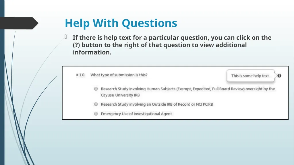 Cayuse IRB Training Sharla Miles, M.Ed., CIP - slide 15 of 27