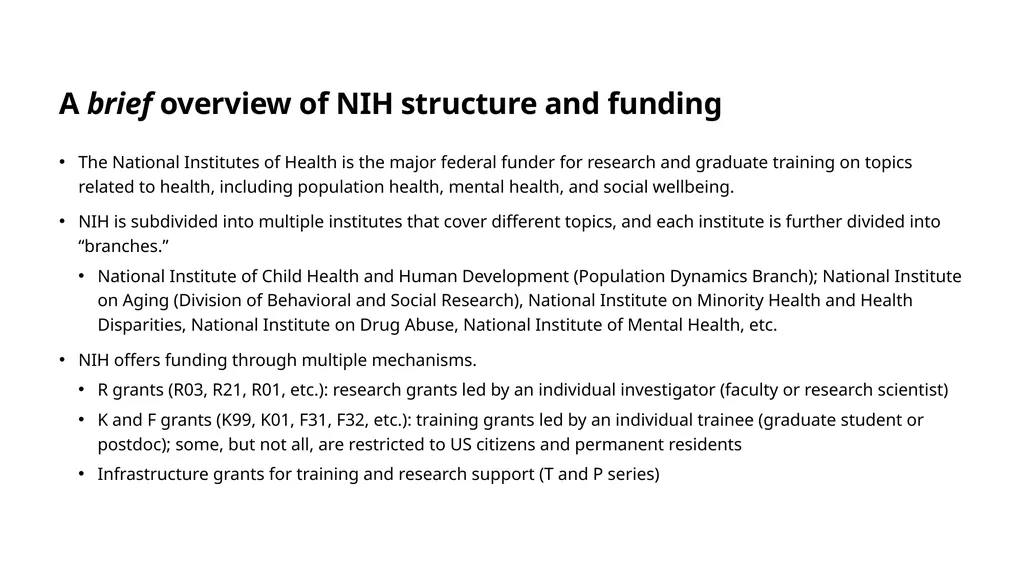 What’s new at NIH (with special attention to - slide 5 of 17