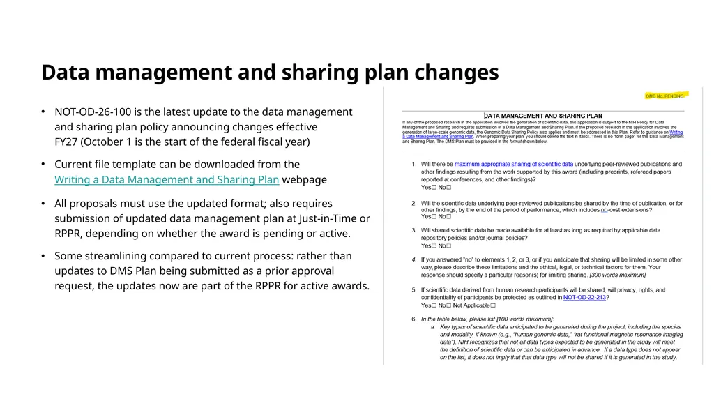What’s new at NIH (with special attention to - slide 13 of 17
