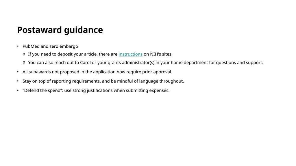 What’s new at NIH (with special attention to - slide 17 of 17
