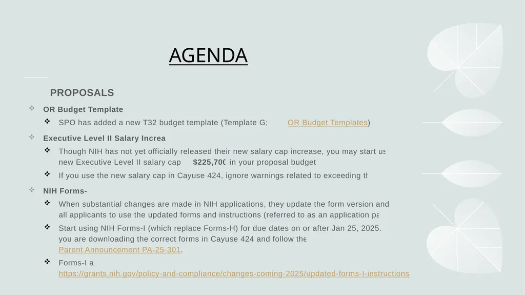 PROPOSAL & AWARD UPDATES _________________ - slide 2 of 5