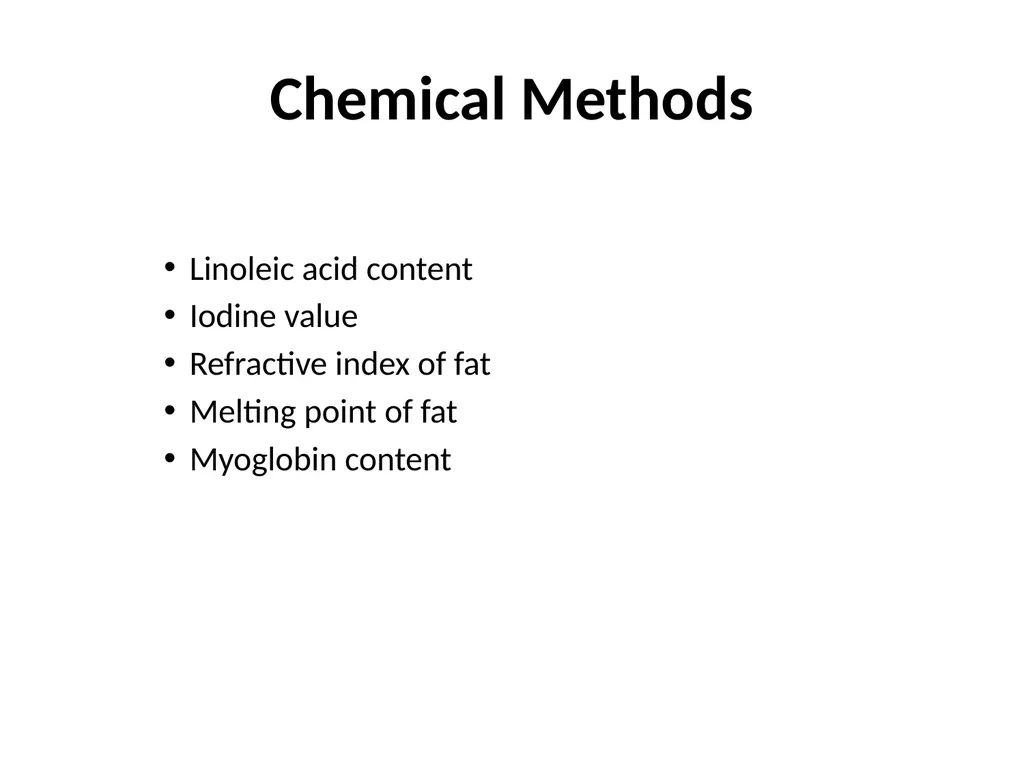 Unit III: Meat adulteration and substitution (Part - slide 6 of 7