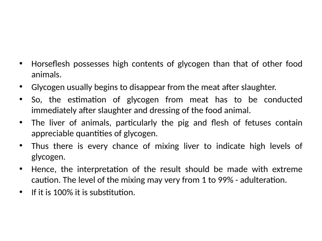 Unit III: Meat adulteration and substitution (Part - slide 3 of 7