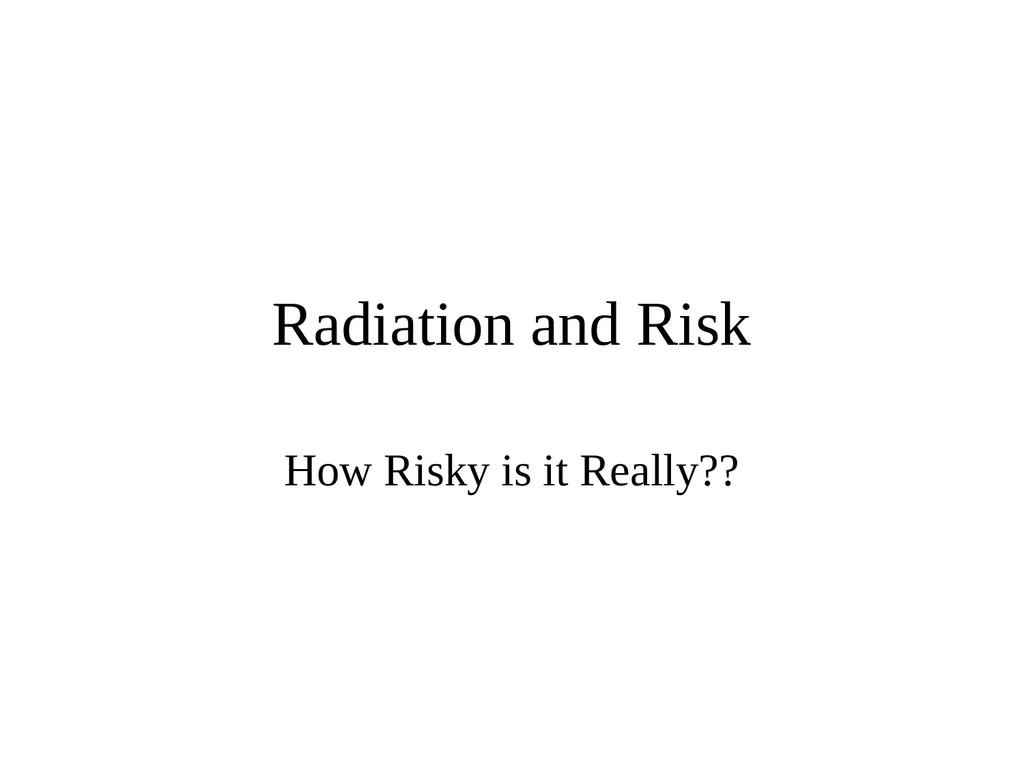 Radiation: Energy in transit, either particulate - slide 77 of 80
