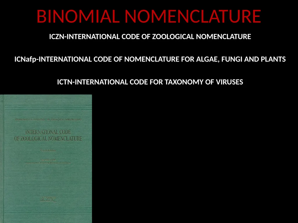 Taxonomy and Binomial Nomenclature Dr. DEEPAK - slide 12 of 23
