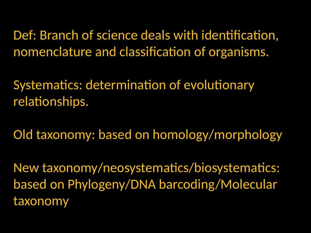 Taxonomy and Binomial Nomenclature Dr. DEEPAK - slide 3 of 23