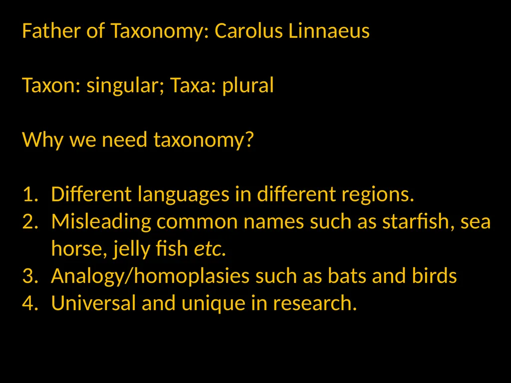 Taxonomy and Binomial Nomenclature Dr. DEEPAK - slide 4 of 23