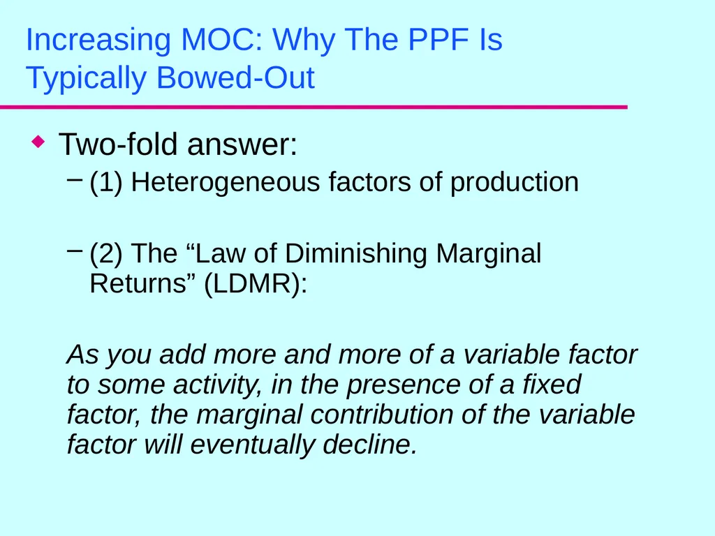 The PPF: Position, Properties and Opportunity - slide 12 of 17