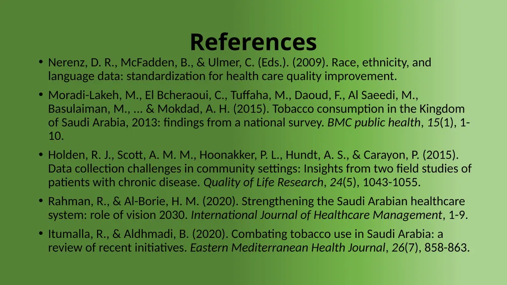Saudi Arabia Vision 2030 Tobacco and Vaping use - slide 11 of 11