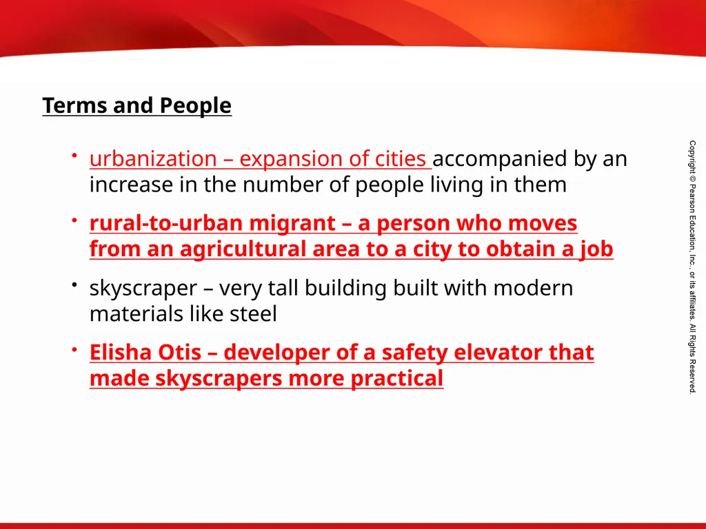 Urbanization After 1865 Terms and People - slide 2 of 15