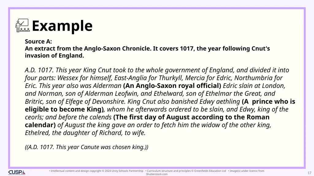 Year 10 To what extent was Anglo-Saxon England - slide 17 of 91