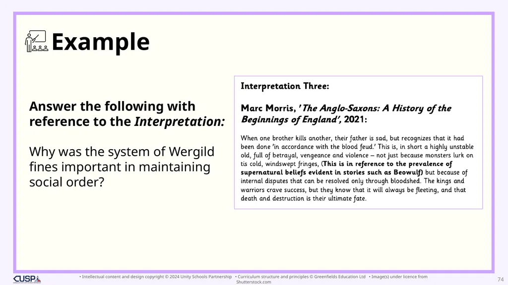 Year 10 To what extent was Anglo-Saxon England - slide 74 of 91