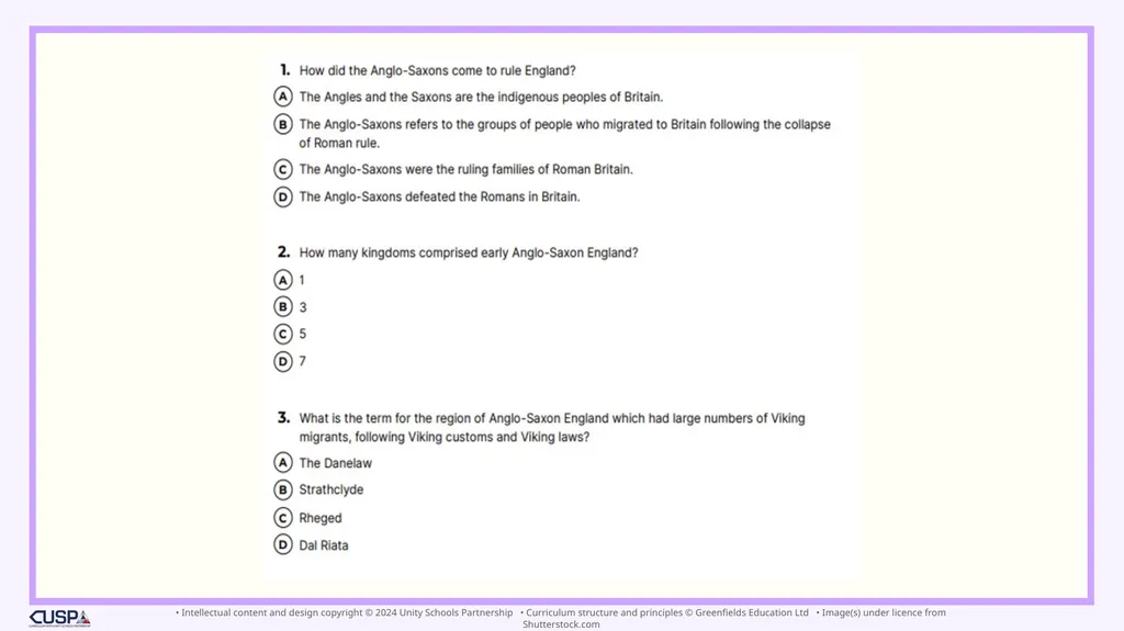 Year 10 To what extent was Anglo-Saxon England - slide 23 of 91