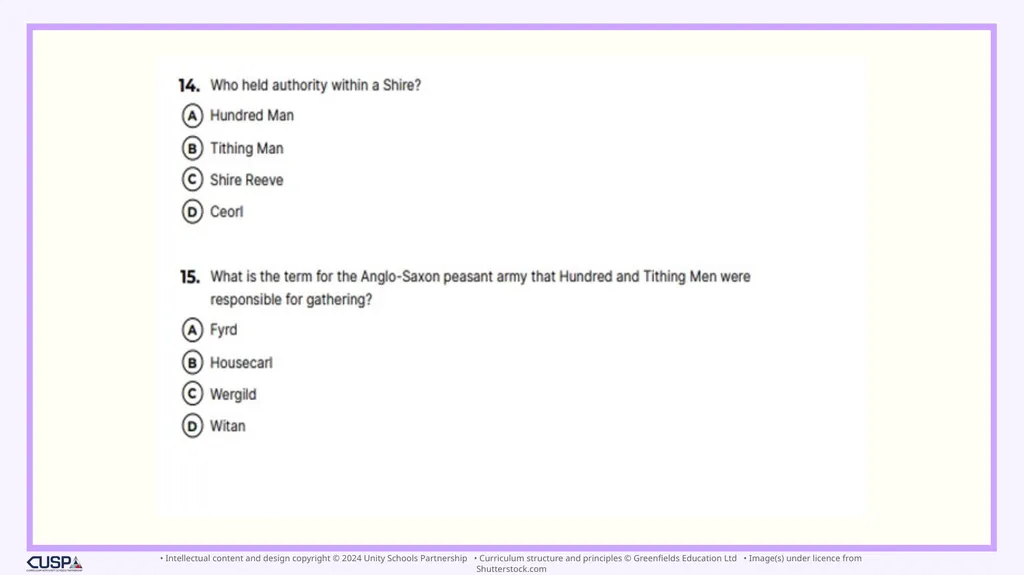 Year 10 To what extent was Anglo-Saxon England - slide 61 of 91